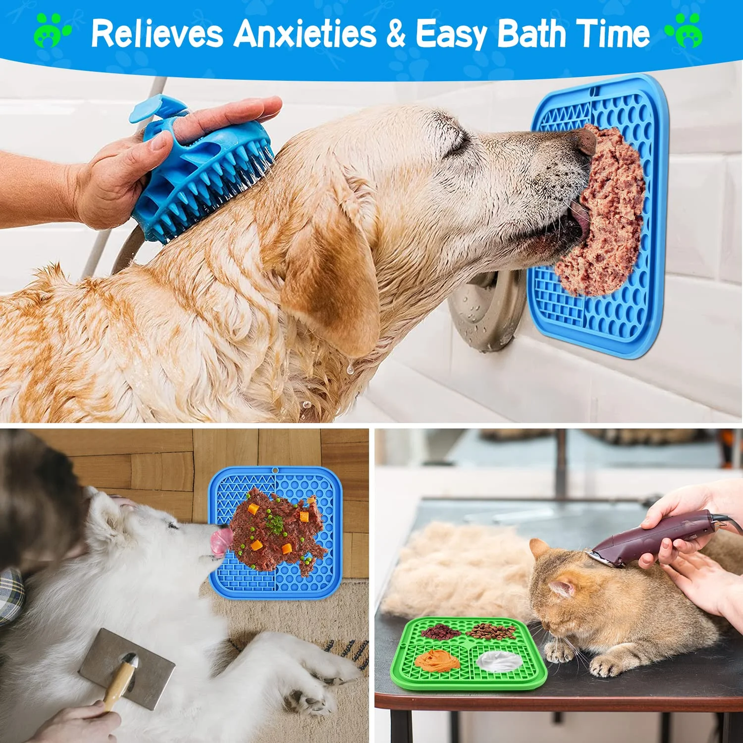 Premium Eco-Friendly Silicone Pet Licking Mat - Anxiety Relief